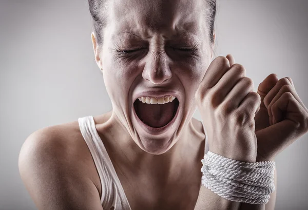 Victim of domestic violence — Stock Photo, Image