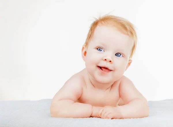 Blå-eyed baby — Stockfoto