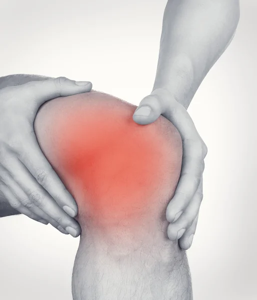 Acute pain in knee — Stock Photo, Image