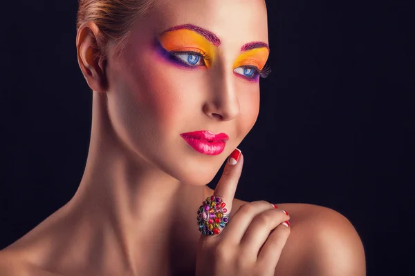 Fashion make up — Stockfoto