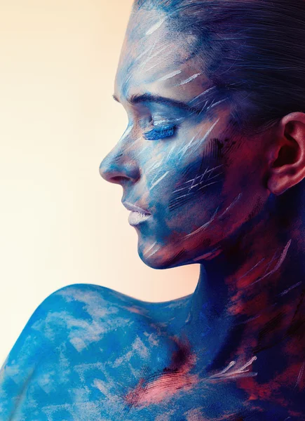 Blue makeup — Stock Photo, Image