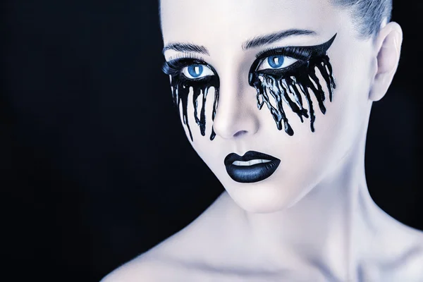 Black tears — Stock Photo, Image