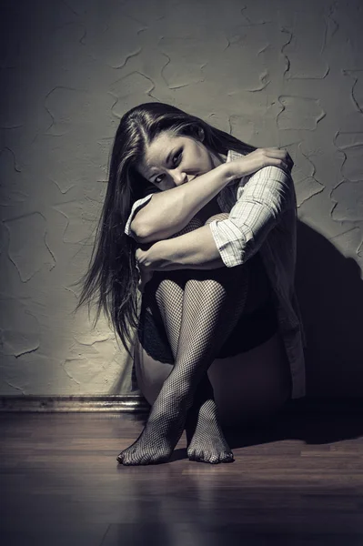 Smutný mladá žena — Stock fotografie