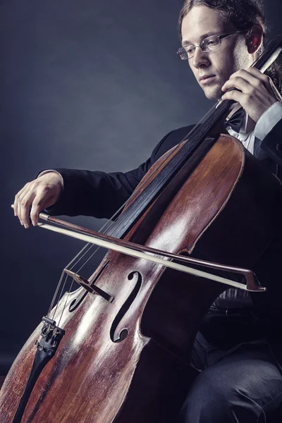 Cellist playing music — Stock Photo, Image