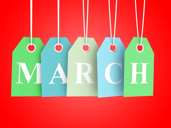 March sales etiquettes — Stock Photo, Image