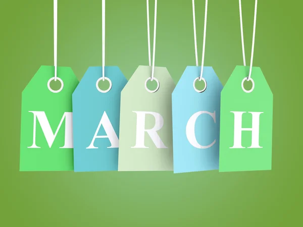 March sales etiquettes — Stock Photo, Image