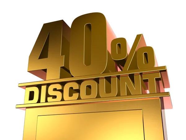 40 percent off discount — Stock Photo, Image