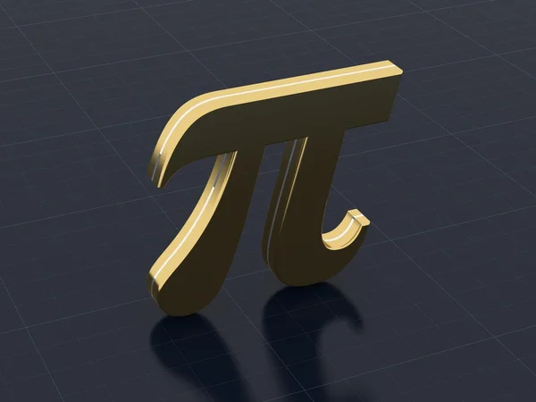 Pi símbolo metálico — Foto de Stock