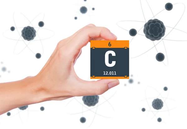 Carbon element symbol — Stock Photo, Image