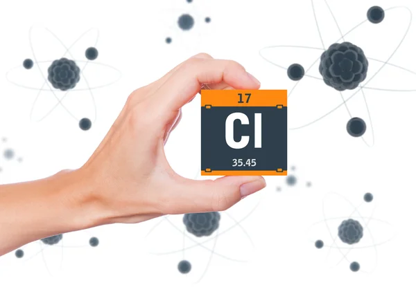 Chlorine element symbol — Stock Photo, Image