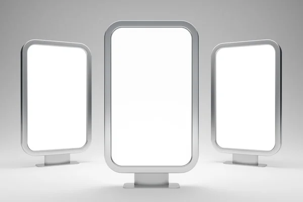 Three blank billboards — Stock Photo, Image