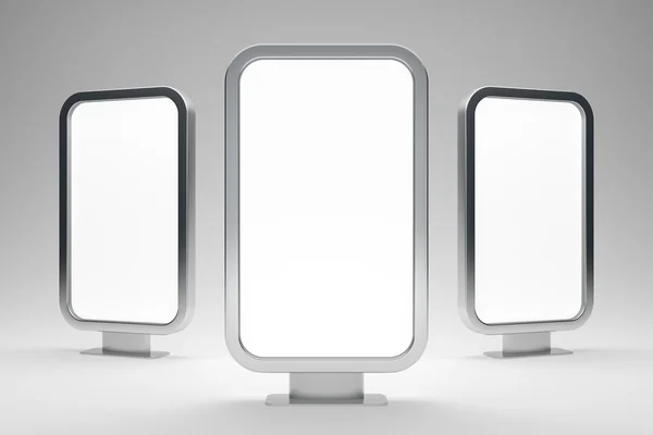 Three blank billboards — Stock Photo, Image