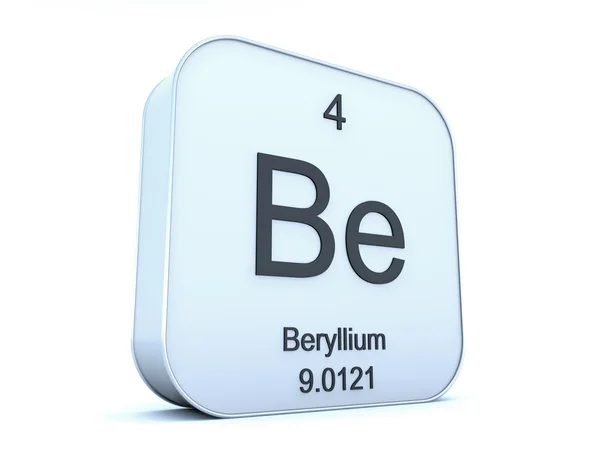 Beryllium op wit vierkant — Stockfoto