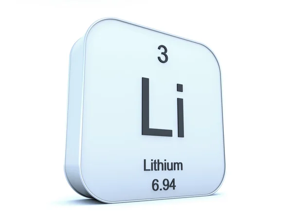 白い正方形のリチウム — ストック写真