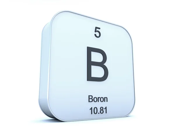 Boron on white square — Stock Photo, Image