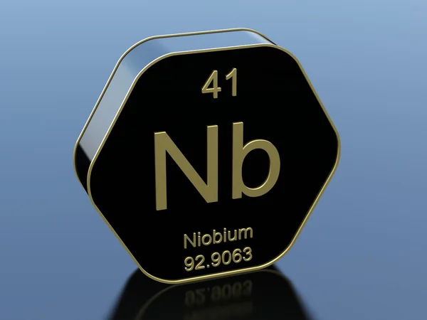 Symbole de l'élément niobium — Photo