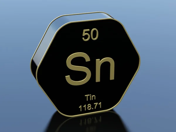 Tin element symbol — Stock Photo, Image