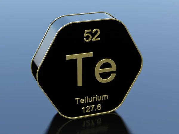 Tellurium element symbol — Stock Photo, Image