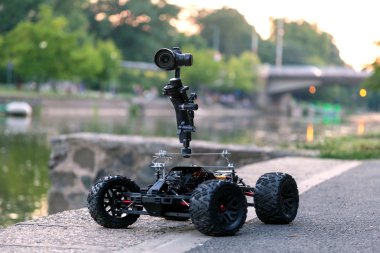 Remote control vehicle camera dolly clipart