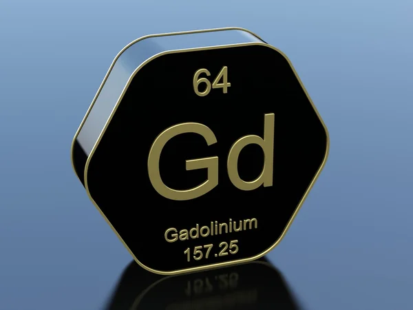 Symbol prvku gadolinia — Stock fotografie