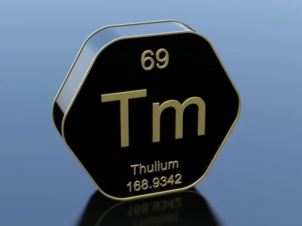 Thulium element symbol — Stock Photo, Image