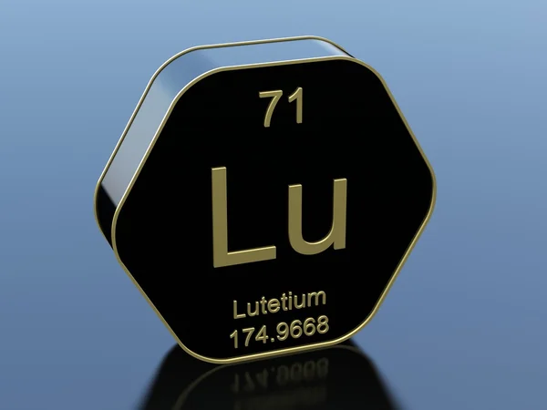 Symbole de l'élément lutétium — Photo