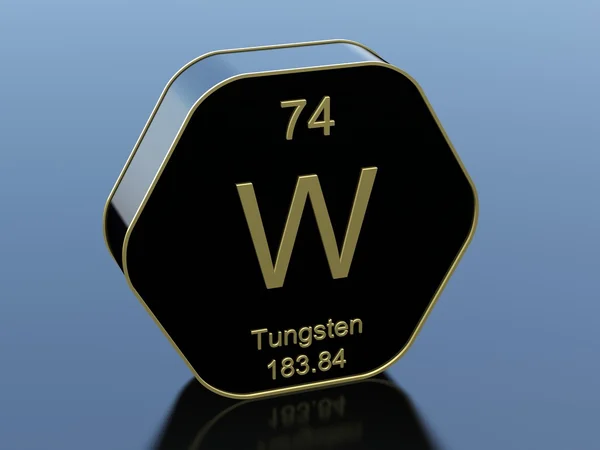 Simbolo elemento di tungsteno — Foto Stock