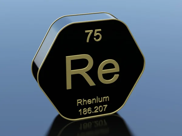 Symbole de l'élément rhénium — Photo