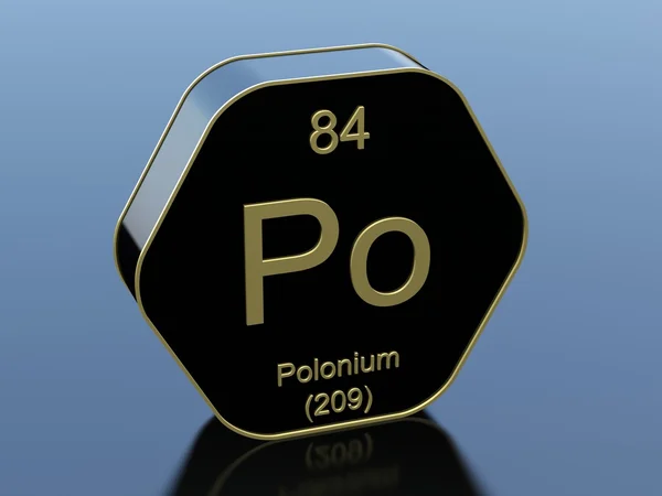 Polonium element symbool — Stockfoto