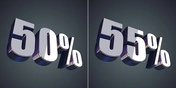 80% e 85% — Fotografia de Stock