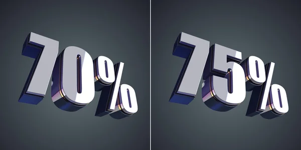 70 százaléka és 75 százalék — Stock Fotó