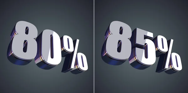 80% e 85% — Fotografia de Stock