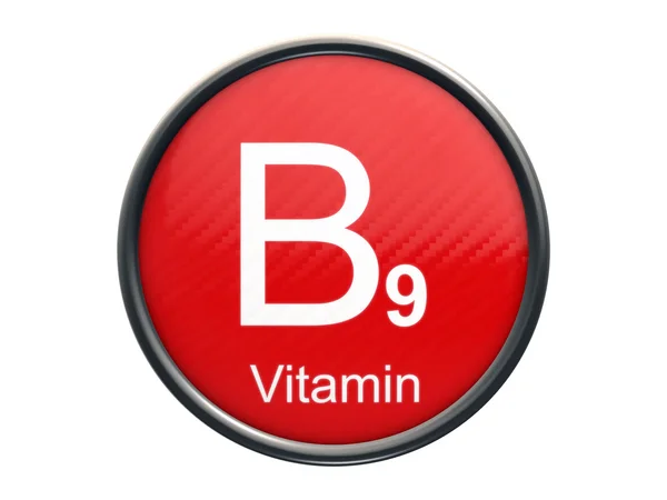 Símbolo de vitamina B9 — Fotografia de Stock