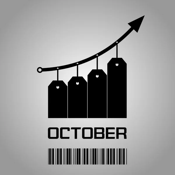 Prices rise in October — Stock Photo, Image