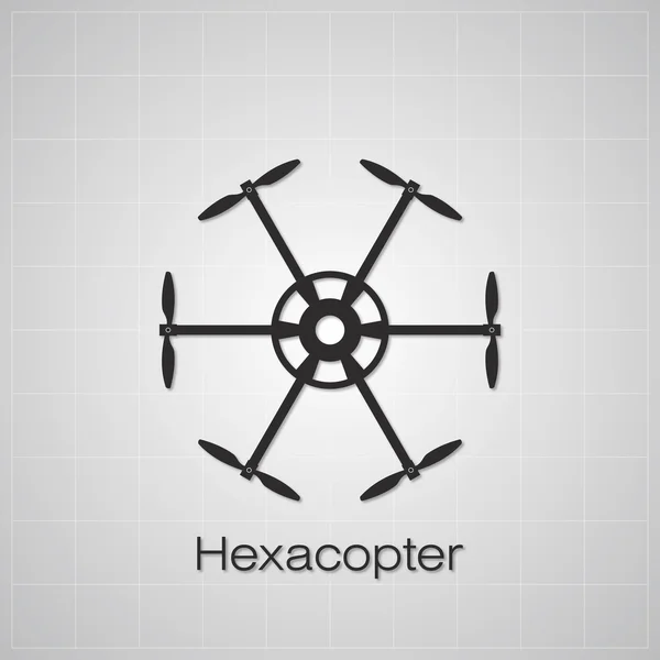 Dibujo Hexacopter —  Fotos de Stock