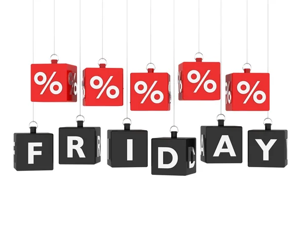 Friday sales cubes — Stock Photo, Image