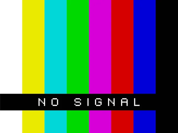 No Signal on TV screen — Stock Photo, Image