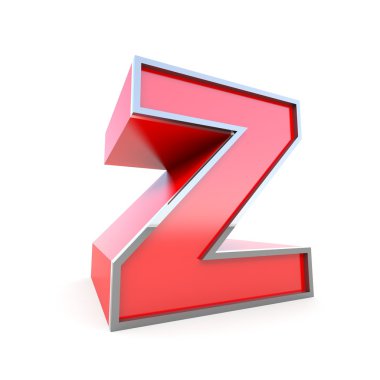 3D kırmızı harf z