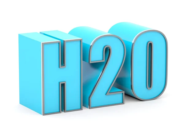 H2O - Water chemical formula — Stok fotoğraf