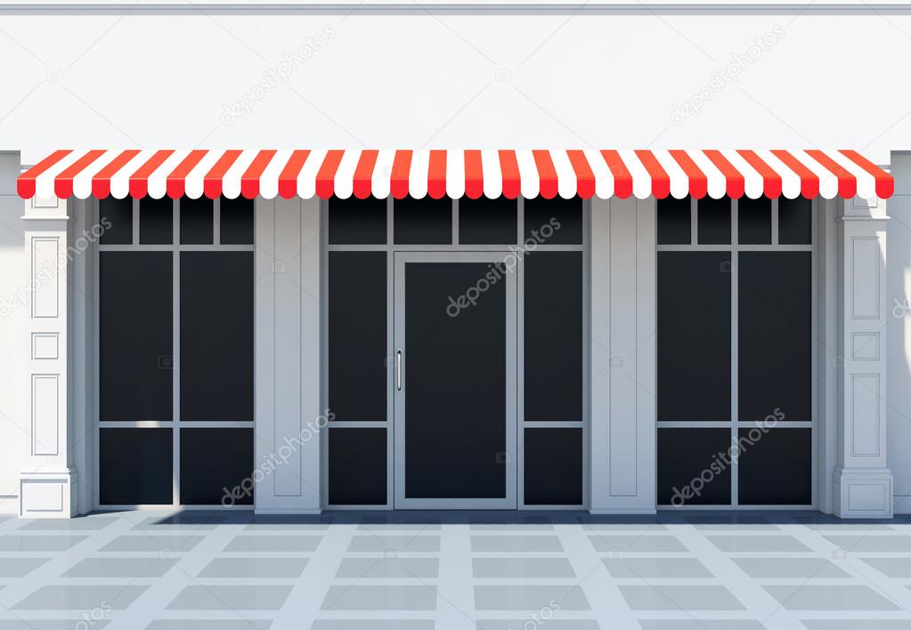 Classic store front with awnings