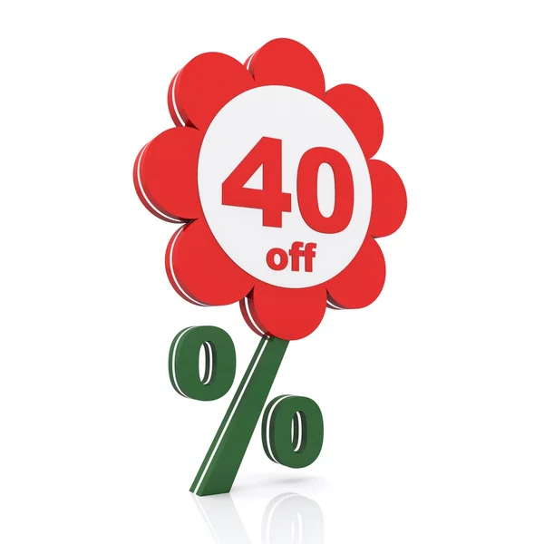 40 percent off — Stock Photo, Image