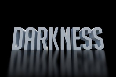 Karanlık kelime içinde belgili tanımlık karanlık
