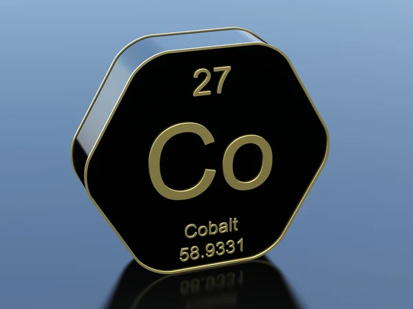 Cobalt from periodic table — Stock Photo, Image