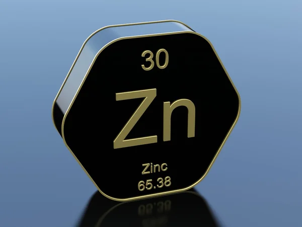 Zinc from periodic table — Stock Photo, Image