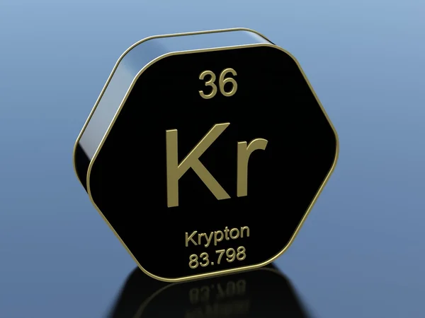 Krypton da tabela periódica — Fotografia de Stock