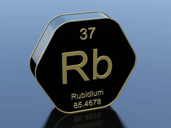 Rubidium from periodic table — Stock Photo, Image