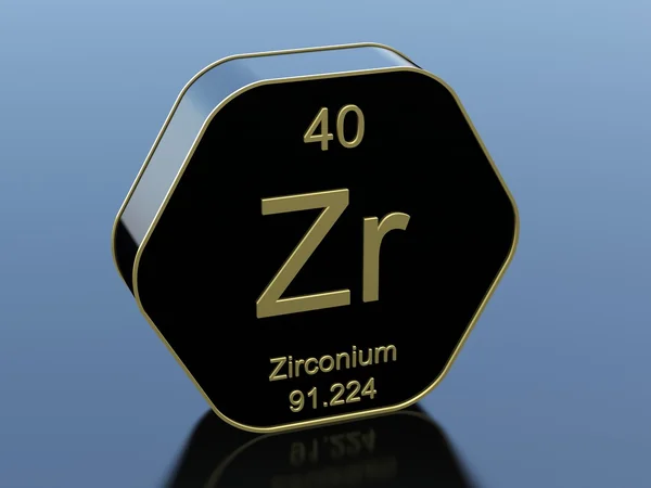 Zirkonium aus Periodensystem — Stockfoto