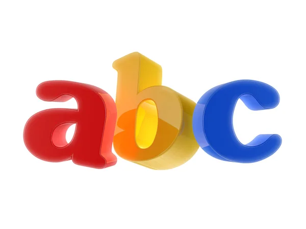 ABC letras brilhantes — Fotografia de Stock