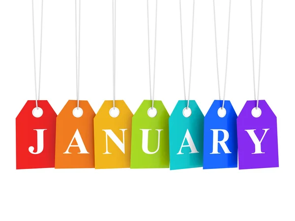 Januari verkoop in kleuren — Stockfoto