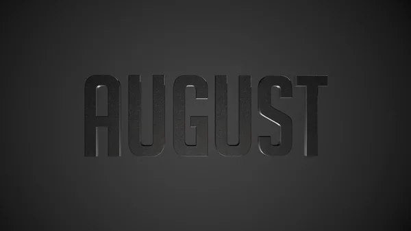 August metallic text — Stock Photo, Image